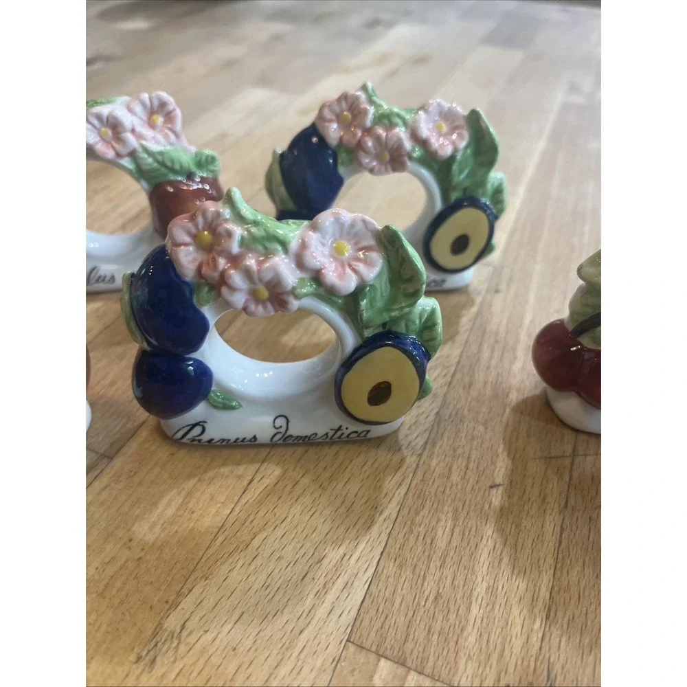 Villeroy & Boch Napkin Rings French Garden Set Of 8 Vintage Table Decor Tea